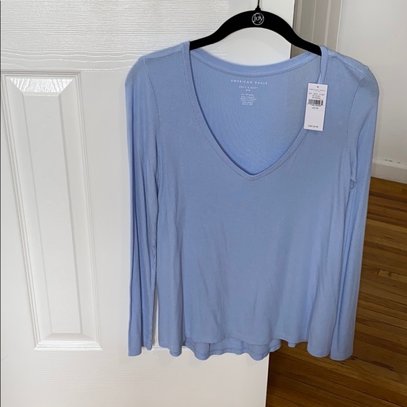 American Eagle Outfitters Tops - AE Soft & Sexy Rib Long Sleeve Tee